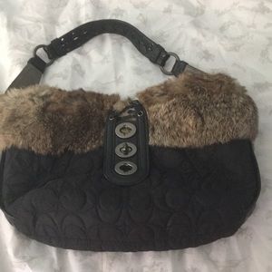 Coach fur purse